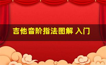 吉他音阶指法图解 入门